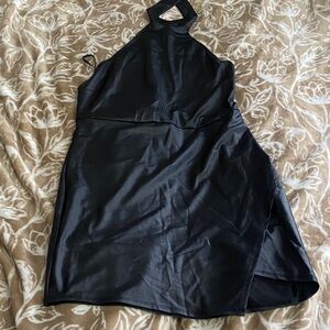 SHEIN Elegant Black Asymmetrical Dress